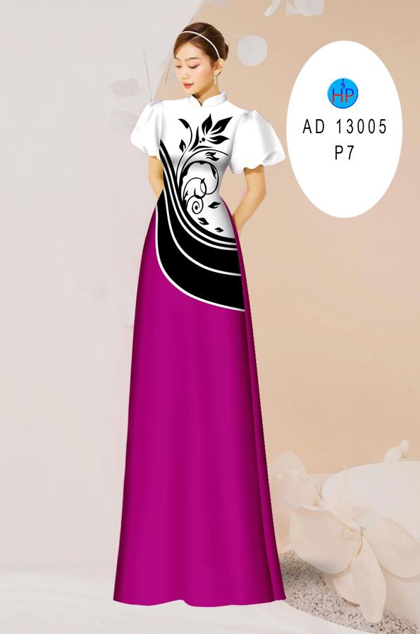 Vải Áo Dài Hoa In 3D AD 13005 11